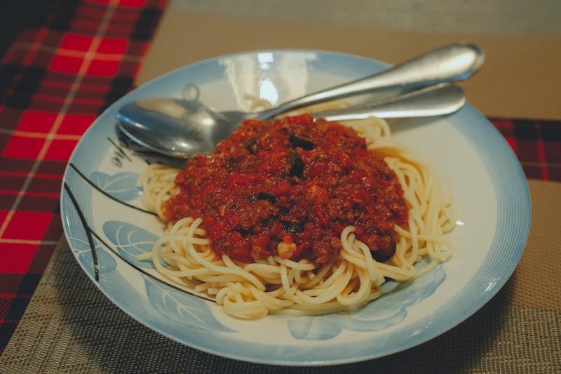 Spaghetti Bolognese with meat sauce