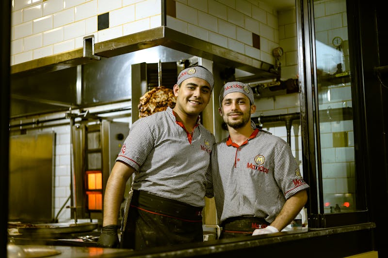 Franchise owner Sarah Chen reviewing operations at her location